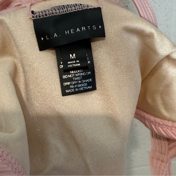 Strappy Pink Bikini Set from LA Hearts Women’s Size M ribbed bikini - Picture 6 of 6